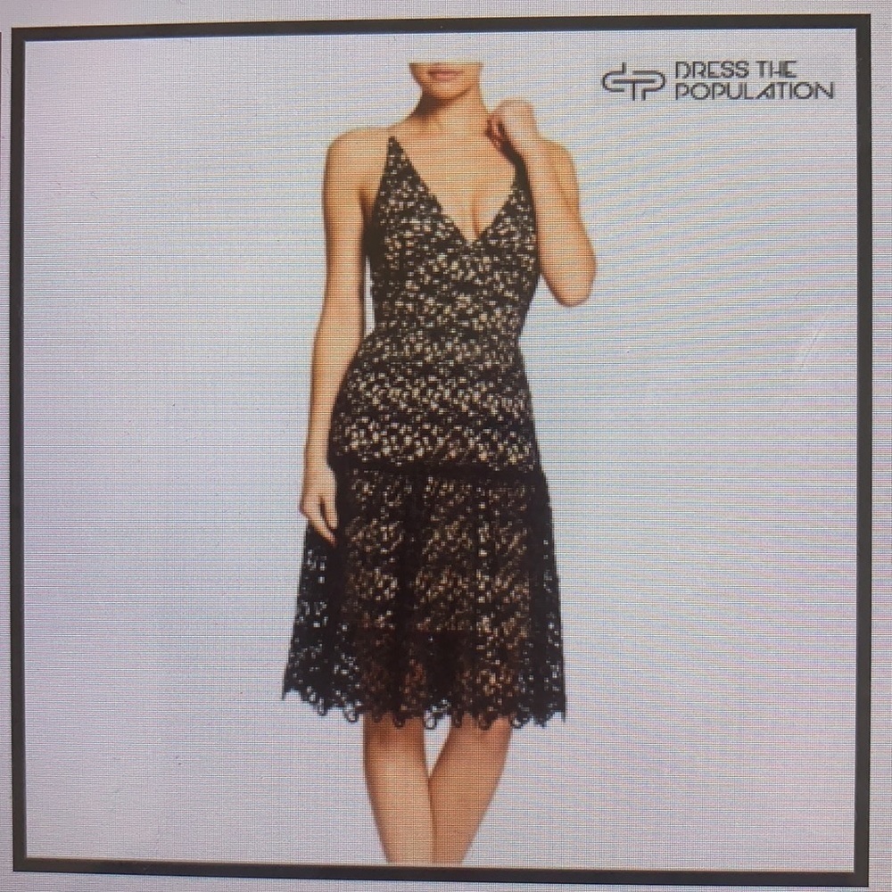 Dress The Population Lilly Crochet Midi Dress S